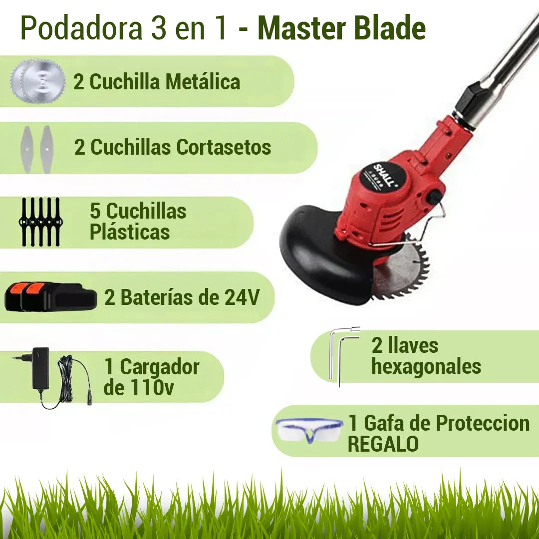 Guadañadora Podadora - MasterBlade + Batería Extra [PROMOCIÓN 50%OFF]